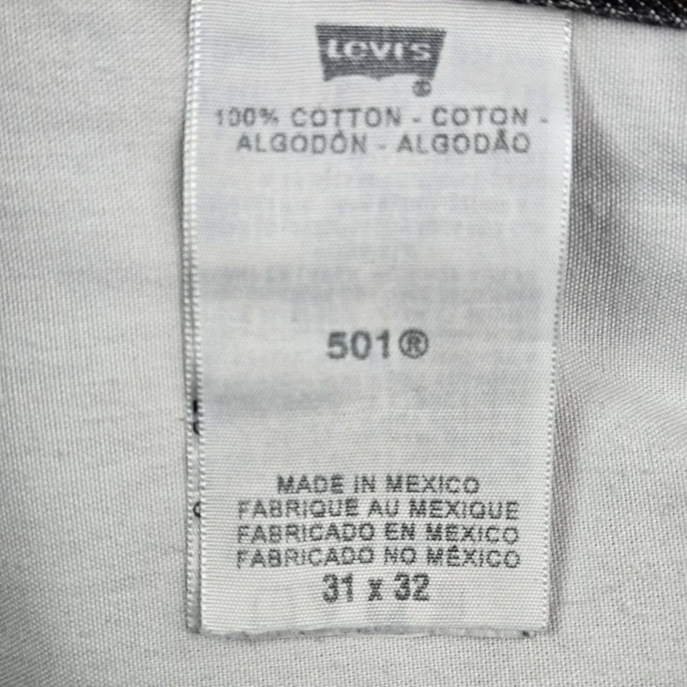 VINTAGE Levi's 501 Men Jeans 31X32 Gray‎ Denim Y2K Original Fit Straight